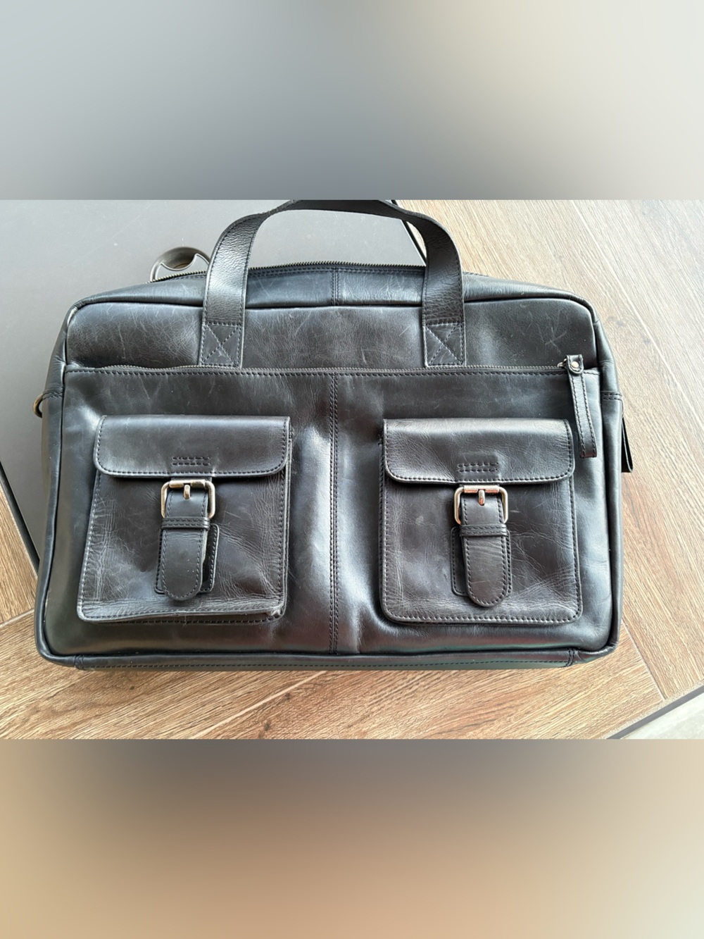 **RARE** Rawlings Men's Black Leather Briefcase Bag Messenger Bag Baseball